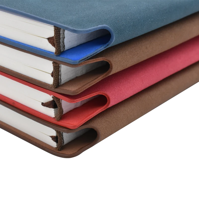 Business and School A5 Spiral Notebook Leather Hardcover with Thermal Binding for Students