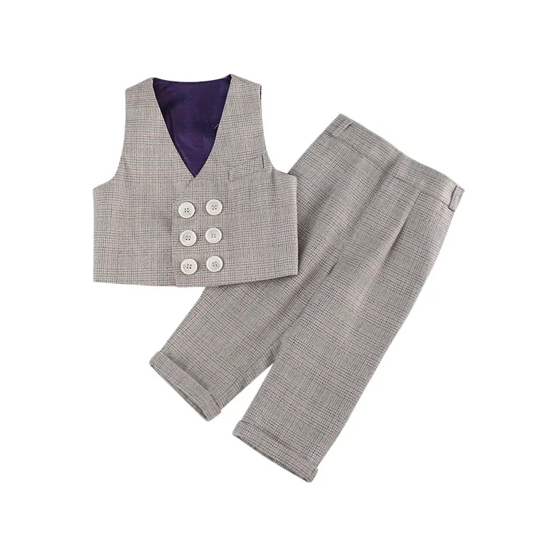 2022 Tuxedo Children Wedding Outfits Formal Toddler Boy Formal Suits Dresses Little Boy School Uniform Elegant Ceremony Costumes