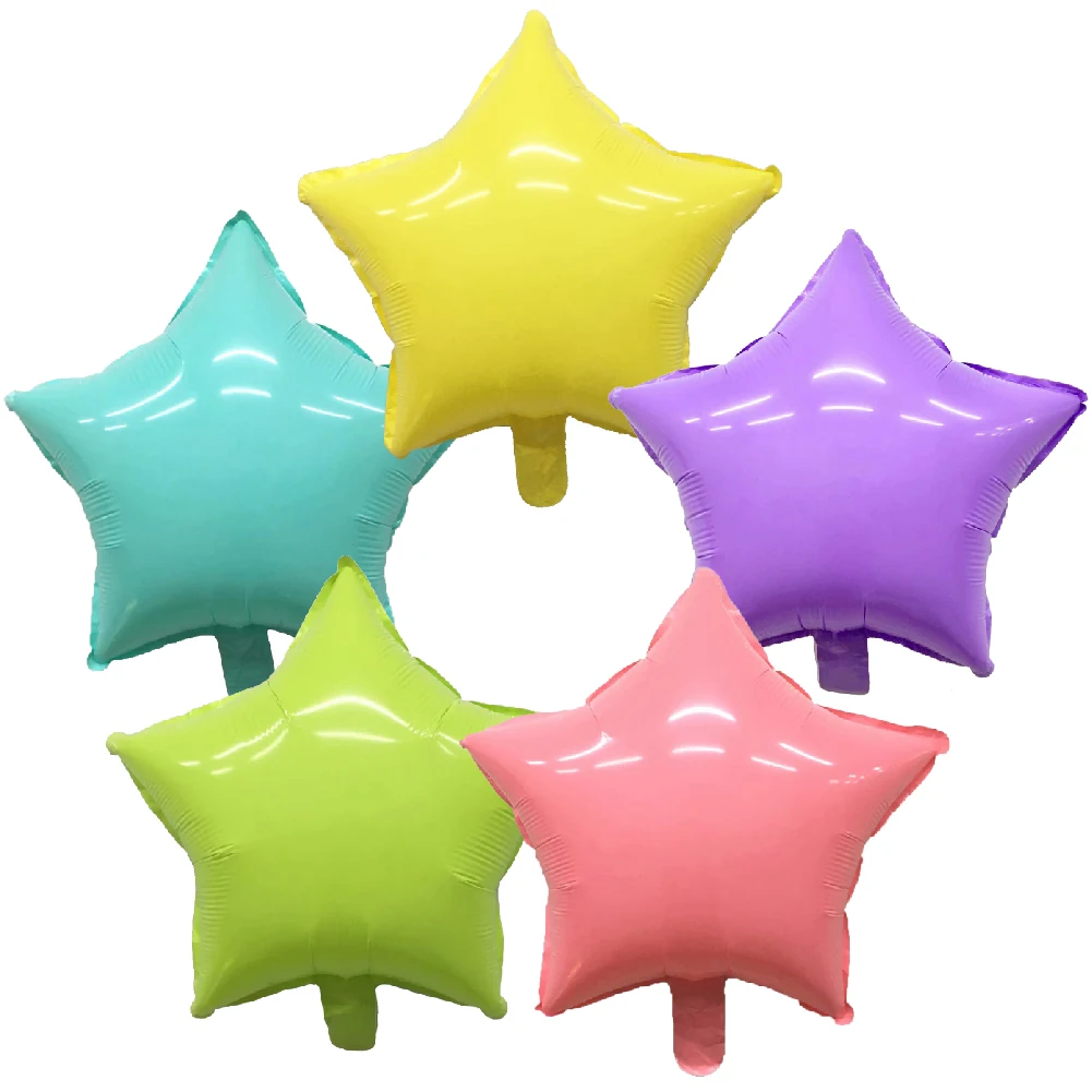 LKB Wholesale Decor Sheet 18 Inches Yiwu Decor Solid Color Heart Shape Foil Balloons Helium for Boys and Girls