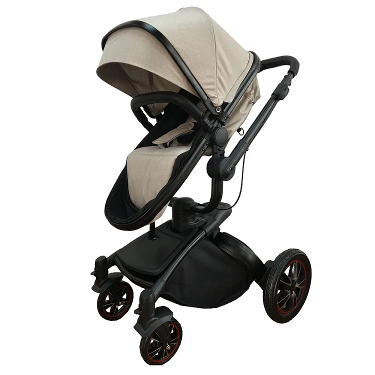 Infant Stroller Multi-functional Baby Stroller Travel Carriage with Adjustable Seat Height Angle and Shock Absorption 4 Wheels