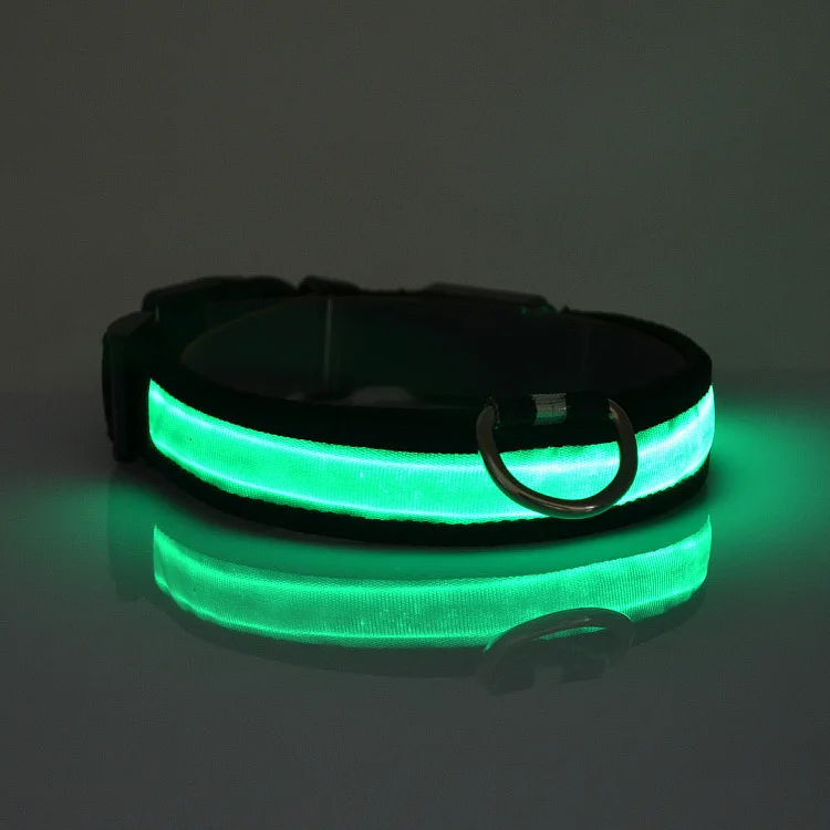 Hot Sale USB Rechargeable LED Pet Flashing Luminous Safety Light up Nylon Led Dog Collar