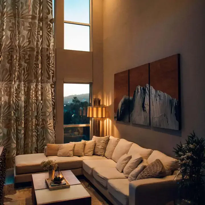 Wholesale modern luxury European palm jacquard window curtain