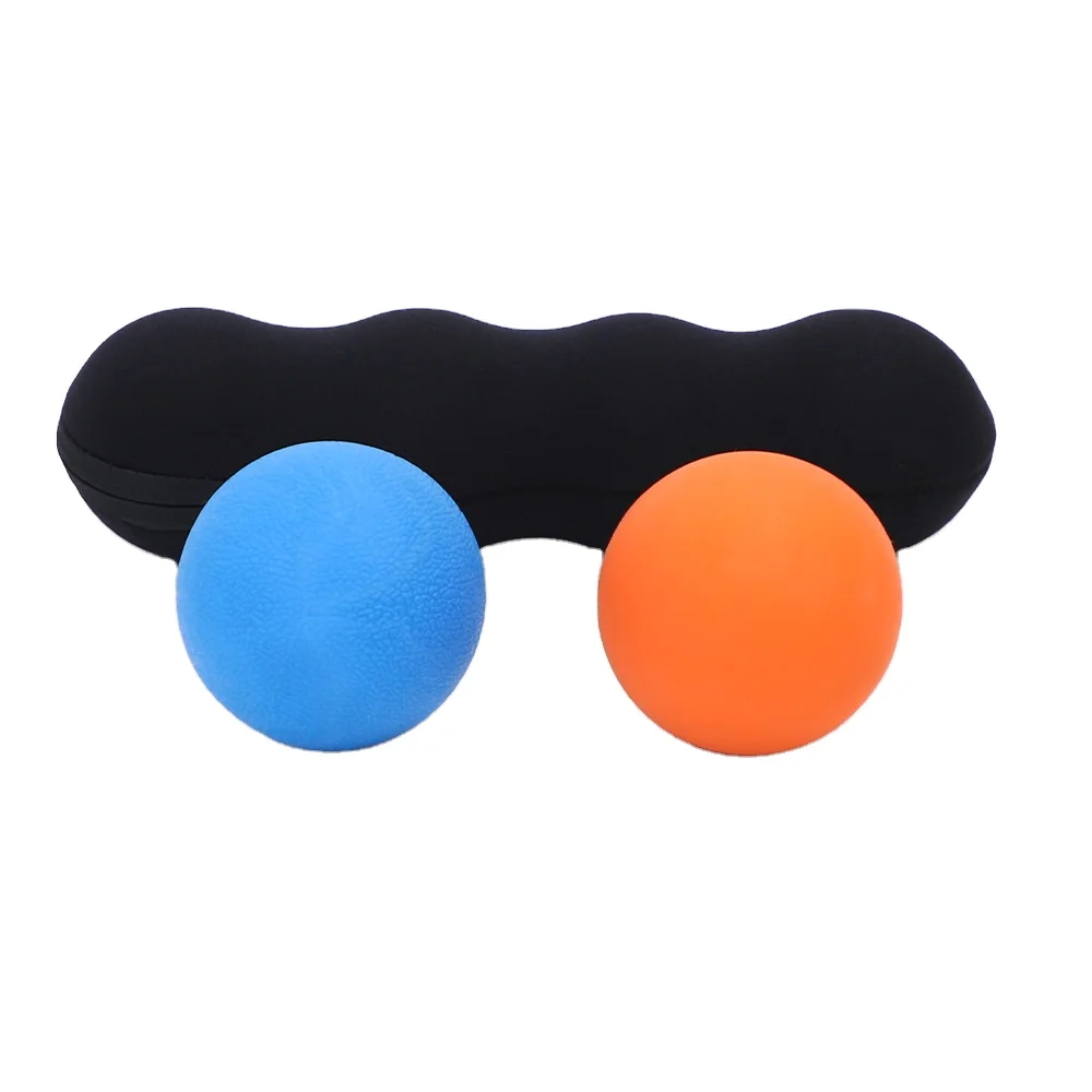 Zhensheng Durable therapy custom logo pvc 6.5cm OEM back massage balls massager roller with neoprene cover