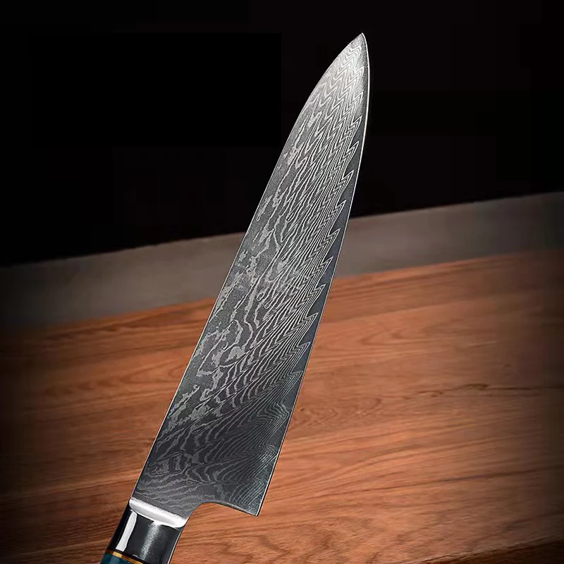 Factory Carbon Steel 67 Layer Damascus Chef Boning Cleaver Kitchen Knives VG10 Japanese Damascus Knife Set