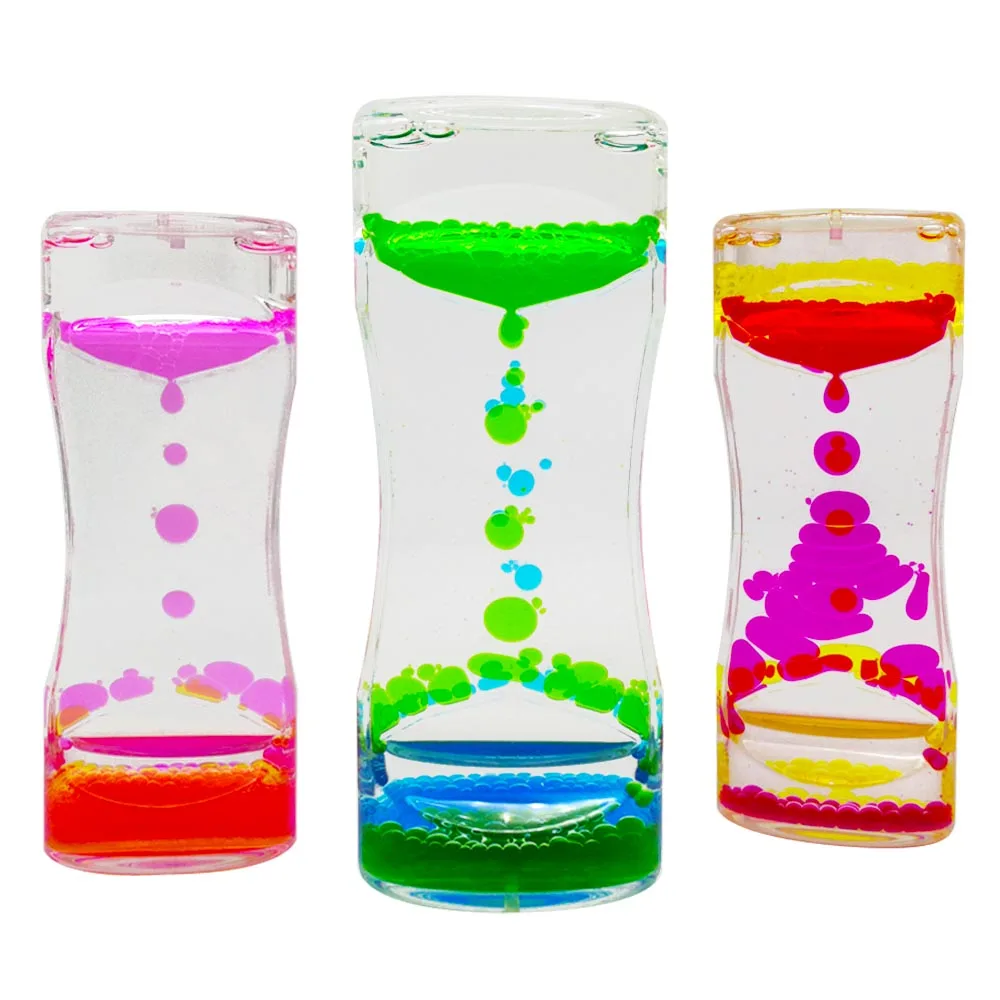 Пластиковые декоративные игрушки для детей песочные часы с жидким
