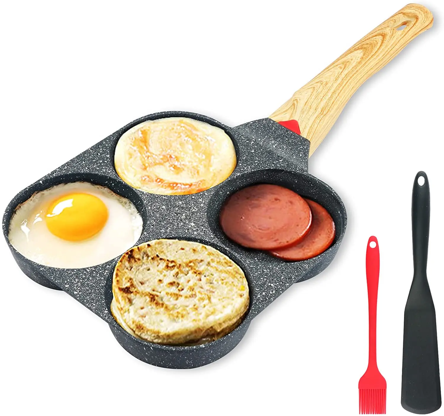 hot selling square frying egg pan 4 hole square egg pan