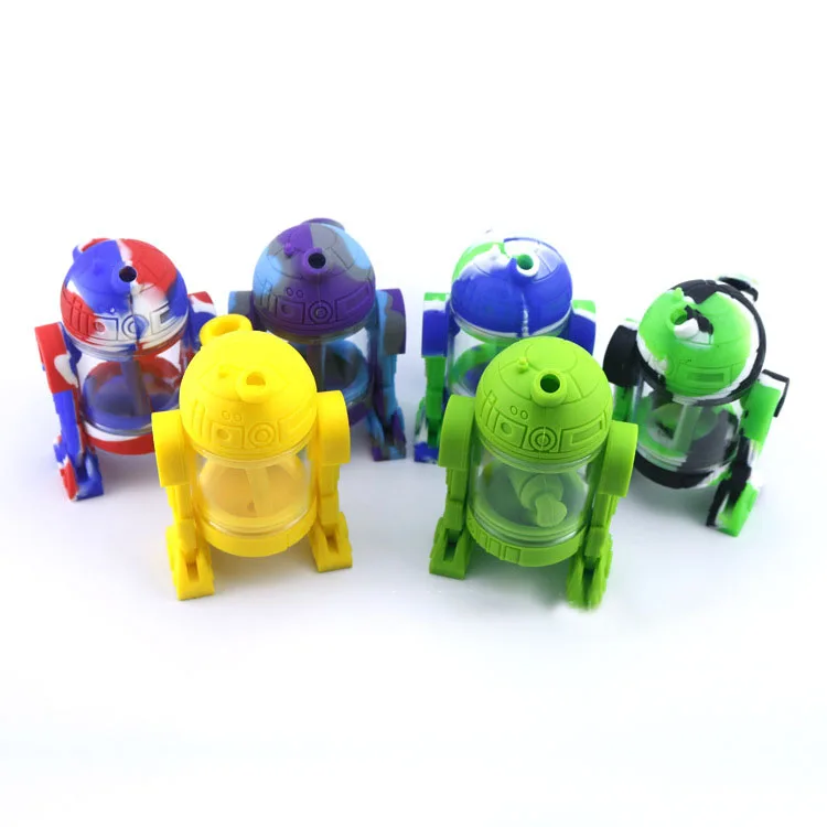 
2021 New design robot hookah silicone smoking pipe silicone tobacco for smoking pipe accessories 