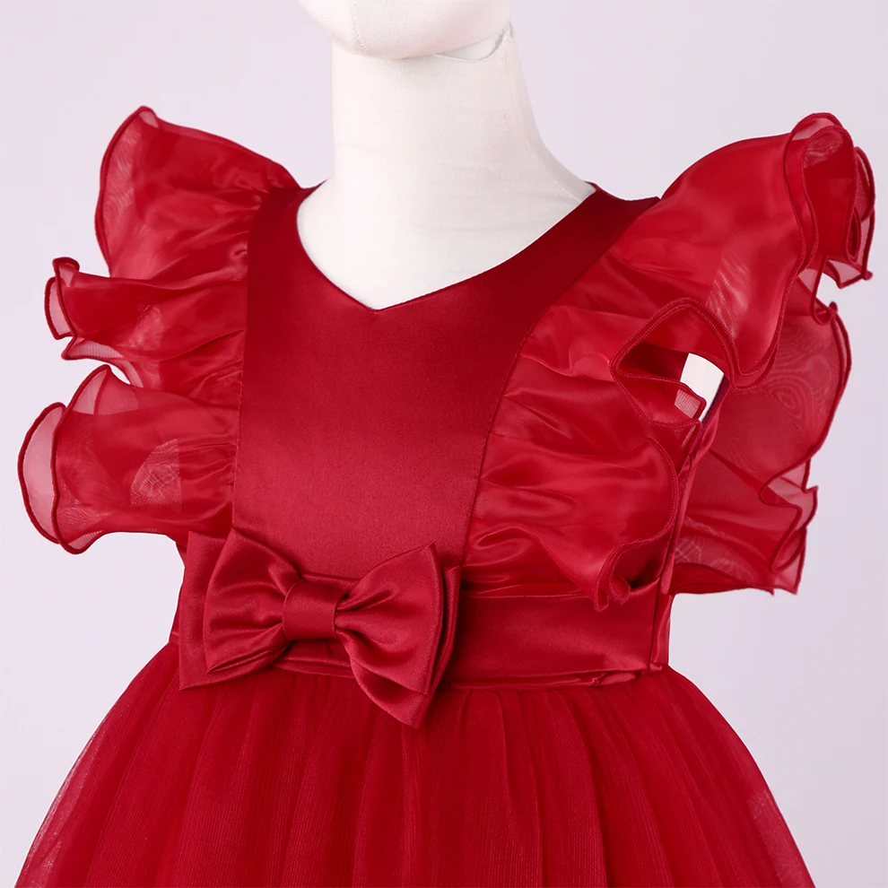 Goodada Garment Short Sleeve Fair Girl Flower Party Frock Designs Birthday Dresses for 6 to 14 Years Girls