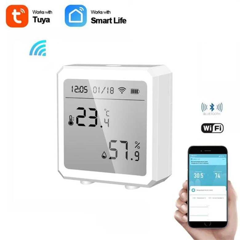 Tuya Smart Wireless Household Indoor Temperature Display Digital Thermometer Hygrometer For Smart Home System