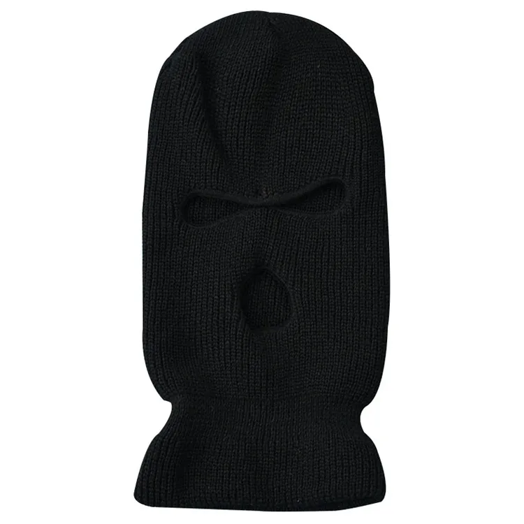 Adult Full Face Skimask Knit Neon Balaclava Custom Face Ski Mask Beanie Three Hole Winter Hats