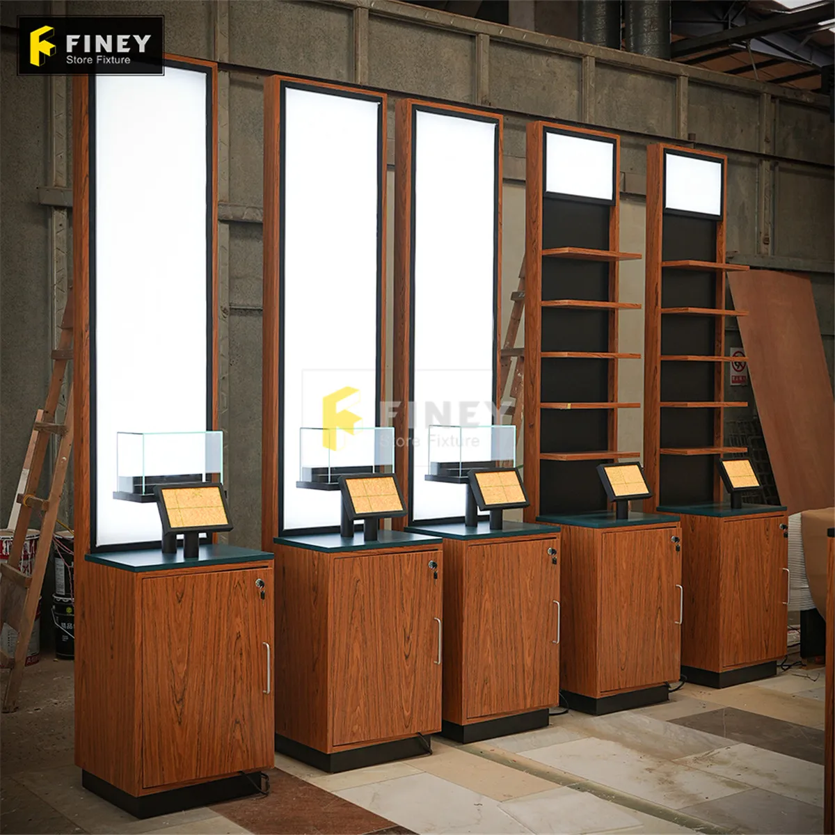 Retail Smoke Shop Display Solutions Tobacco Raw Store Interior Decoration Design Smoke Shop Display Showcase for Shops Fitting