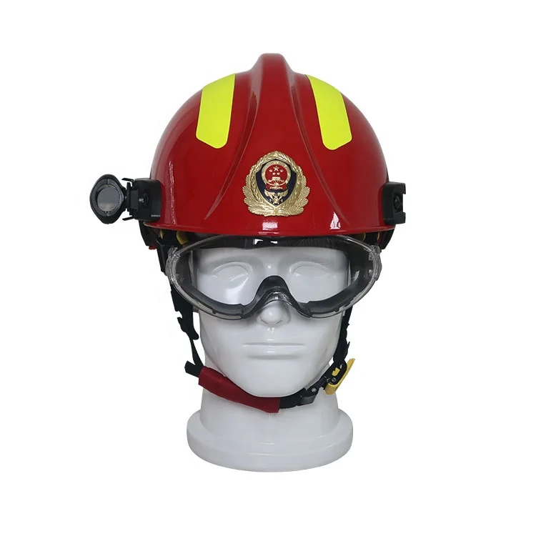 Защитный противопожарный шлем с фонариком Fireman ce