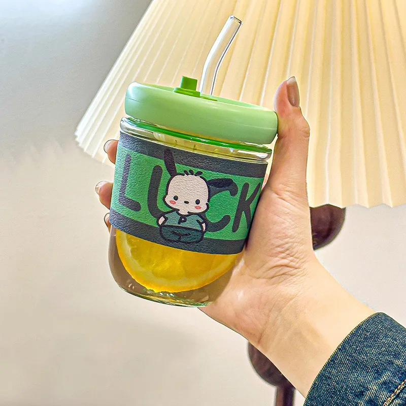 Factory direct sales  glass water cup with tea separator thickened glass heat proof breakfast milk cup