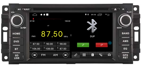 Newnavi 6.2' touch screen 2 din car stereo with gps/steering wheel android 10 car dvd player for Chrysler/Jeep/Dodge cha