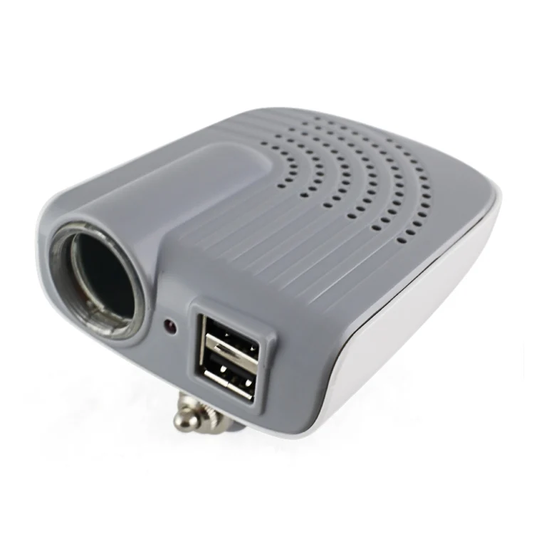 24V to 12V Socket Adapter with Dual USB Port Charge Built-in Smart IC