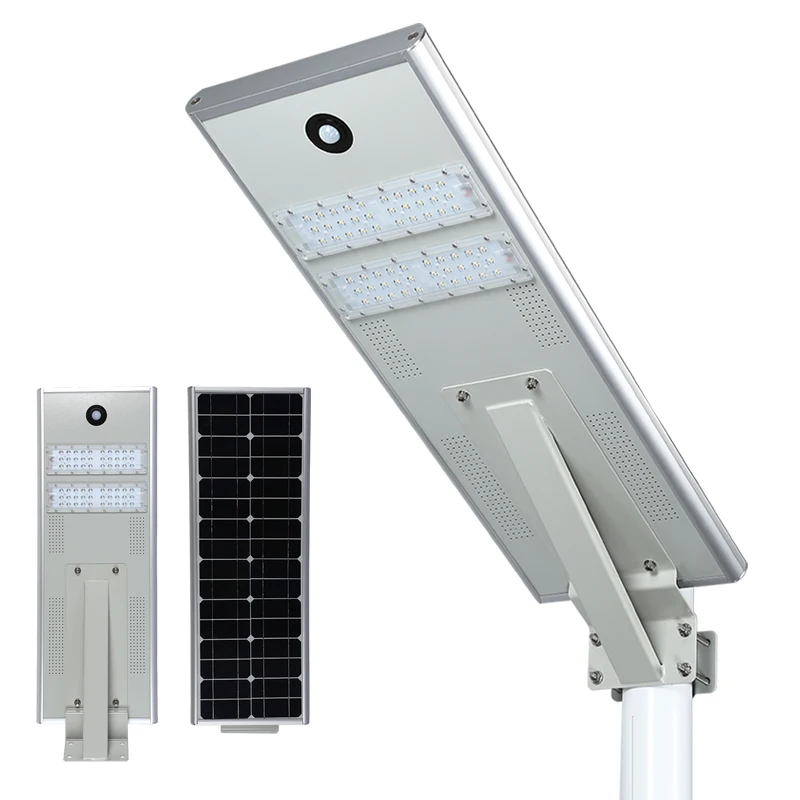 10w 20w 30w 40w 50w 60w Outdoor Waterproof Integrated Solar Powered Street Lamp Dusk to Dawn with Motion