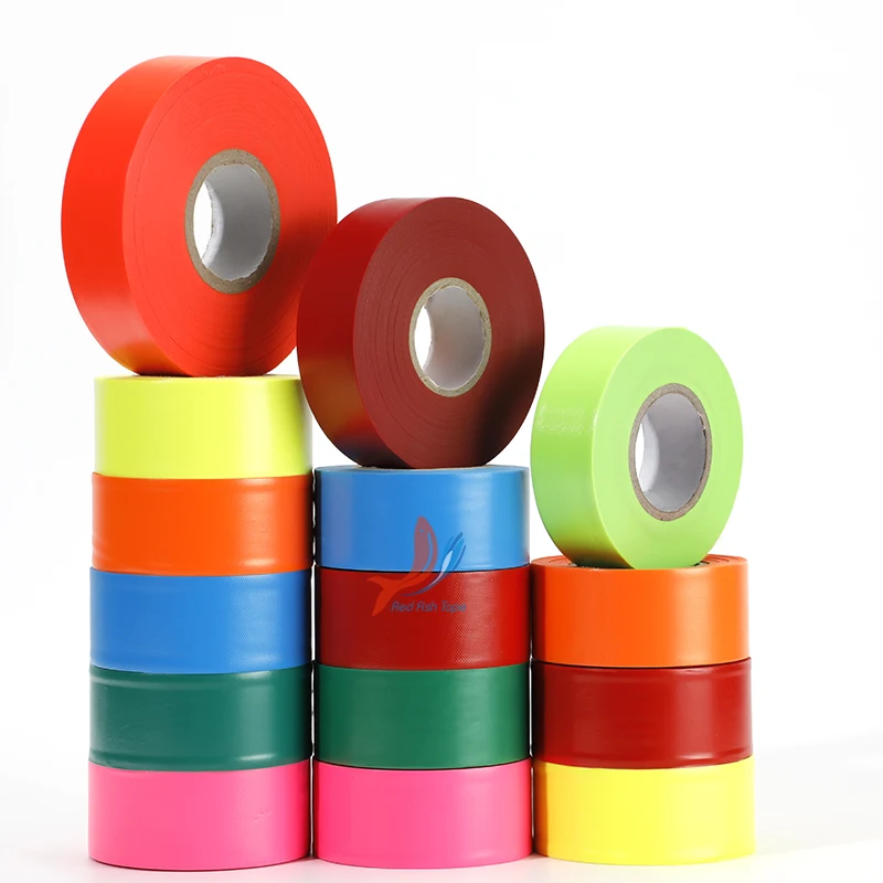 Custom Printed Non-adhesive Neon PVC Marking Flagging Warning Tape