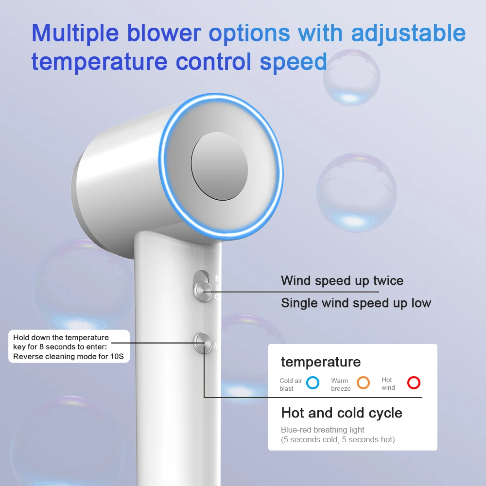 Travel Portable Electric Fast Drying Negative Ion Household Hair Dryer Professional Salon Light Weight High Speed Hair Blower