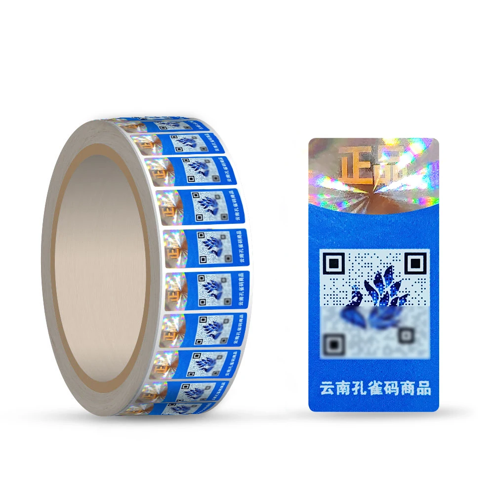Cheap Security Waterproof 3d Holographic Paper Custom Qr Code Bumper Label Sticker With Logo