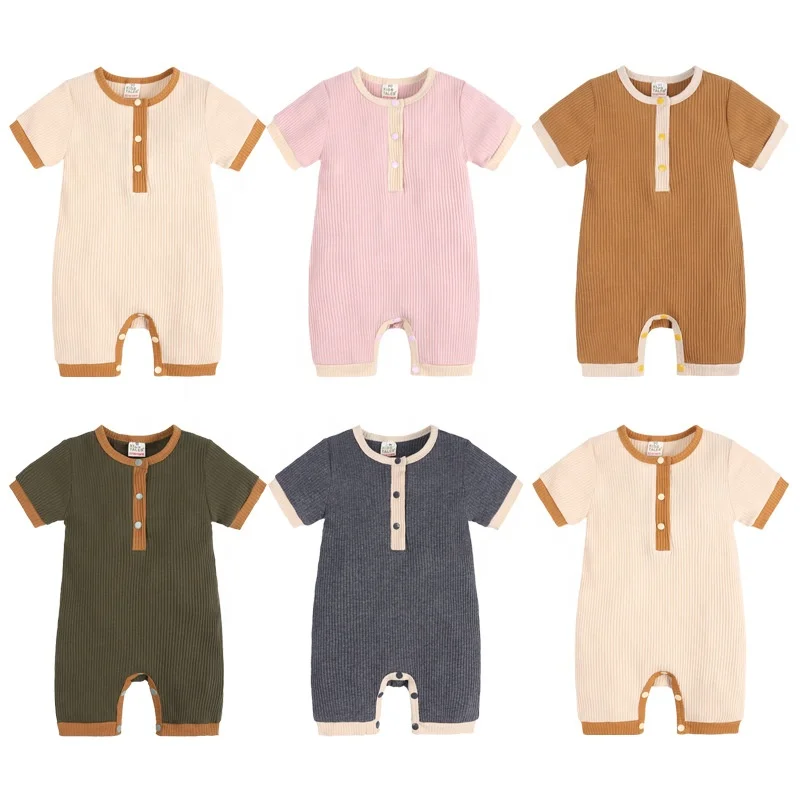 2022 boho designer cotton 0-6 girl knit romper wholesale newborn blank baby clothes custom baby clothing