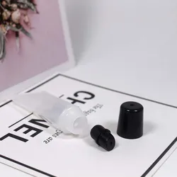 P-Lan Brand MOQ 100pieces Clear White Pink Black Silver Rose Gold Top Clear Squeeze Tubes 15ml 10ml Lip Gloss Squeeze Tube