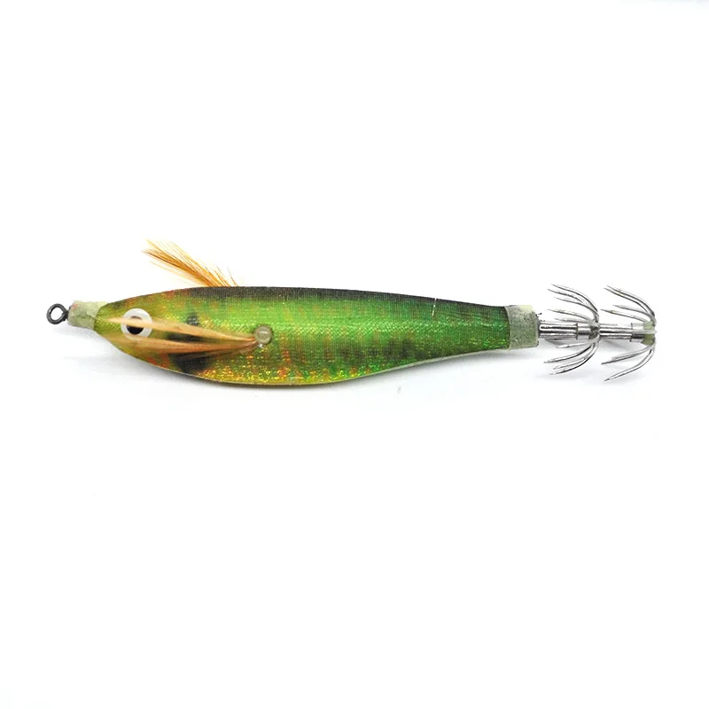 Hot Sale OEM New Luminous Wood Shrimp With Noise Balls Squid Jig Wood Shrimp Bait 14 Colors Luminous Round Belly Shrimp Lure
