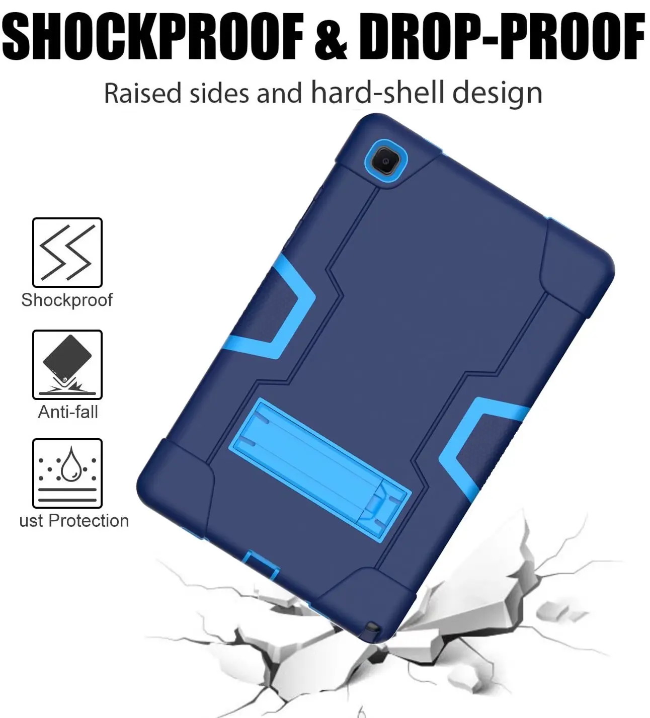 Galaxy Tab A7 lite T225 T220 Combo Back Tablet Cover Shockproof Hybrid W/Stand For Samsung Tab A7 10.4 T500 T509 2022 Armor Case