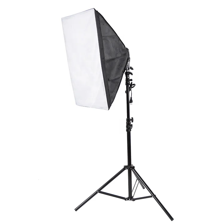 Photographic equipment traditional photo studio continuous light softbox with four head lamp holder
