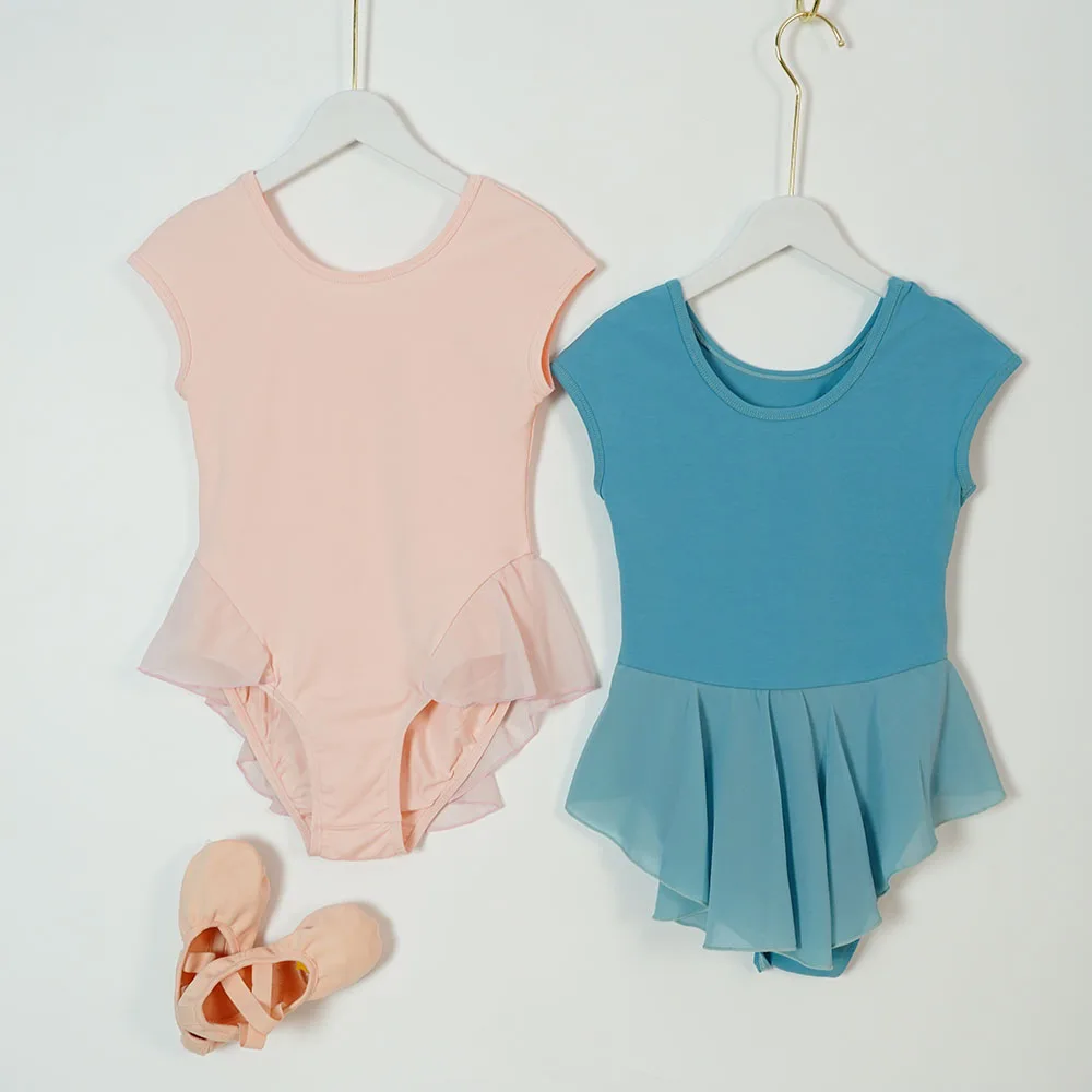 Fashionable new arrivals low MOQ custom logo hot selling ballet skirted leotard for trainingwear
