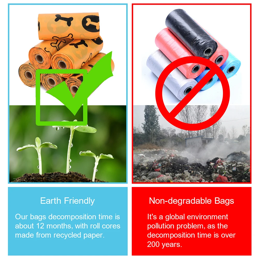 Wholesale Custom Go Out Easy to Carry Dog Poop Bags Biodegradable  plastic carry bags Pet Poop Bags