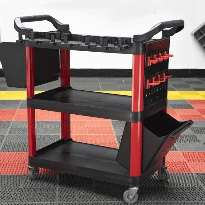 Portable Standard Detailing Cart Wholesale Car Detailing Trolley Universal Car Wash Tool Trolley