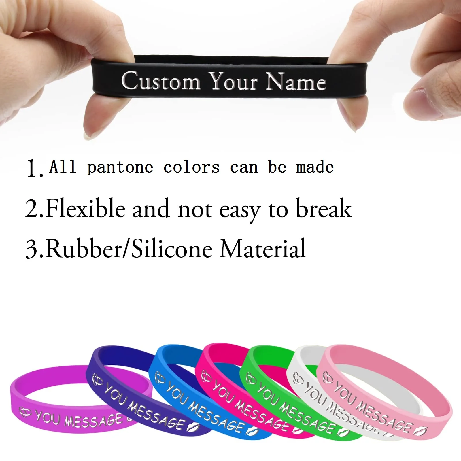Marketing Promotional Silicone Wristband Logo Custom Wrist Band Eco Friendly Products 2024 Rubber Silicon Bracelet
