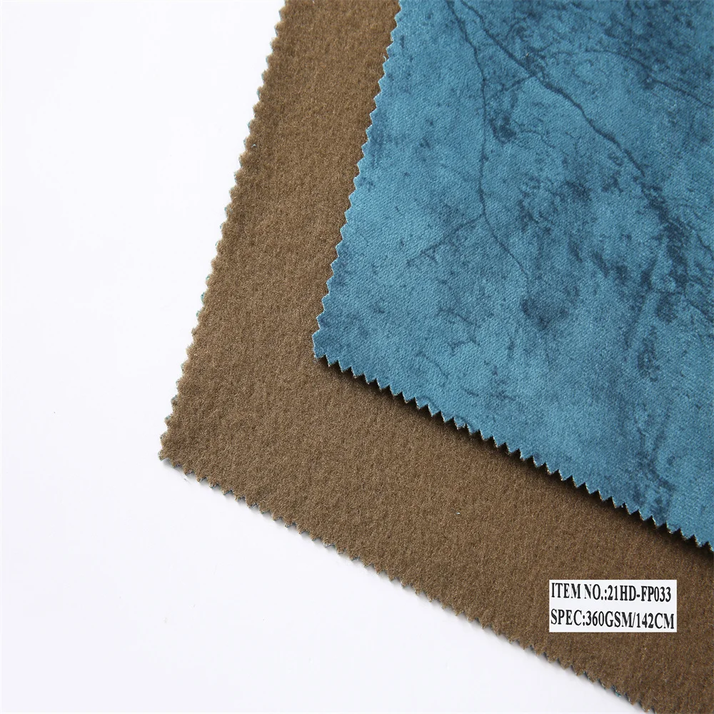 China sofa upholstery fabric leather manufacturer FDY velboa fabric upholstery prints sofa  knitted velvet fabric