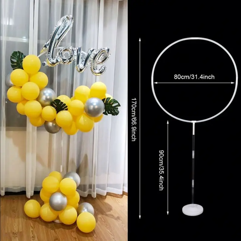 Plastic balloon stand White balloon ring stand Round balloon arch stand Wedding Party Decorations Backdrop