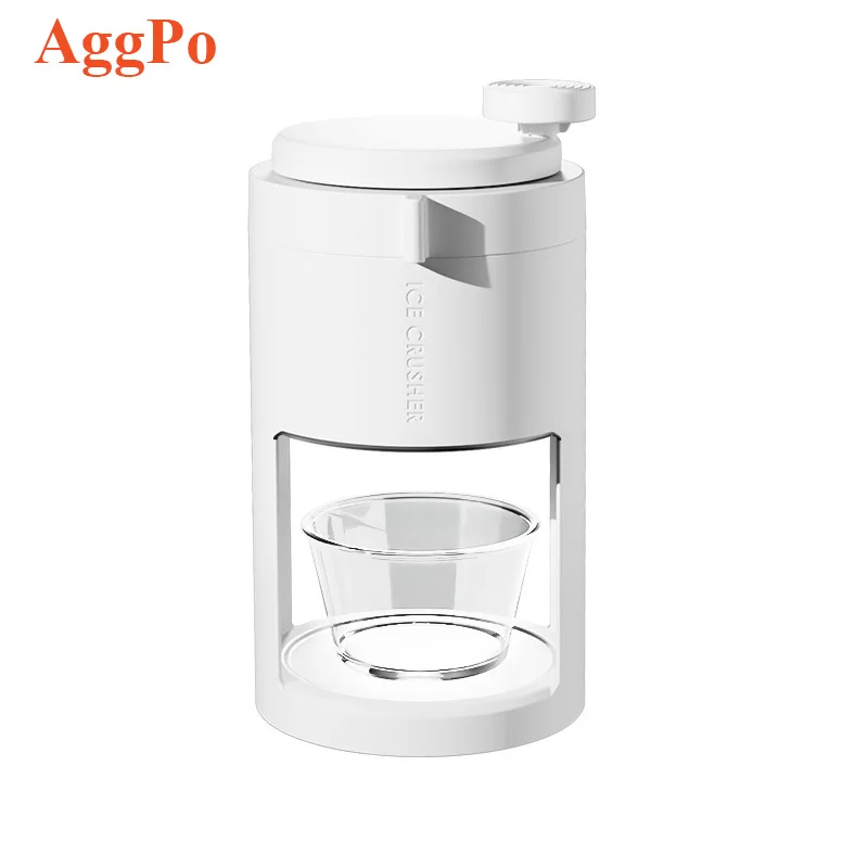 Hand Crank Ice Crusher - Portable Shaved Ice Machine with Free Ice Cube Trays - DIY food