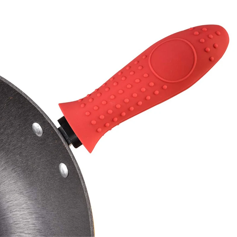 Extra-Thick Heat Resistant Silicone Pot Holders Cast Iron Handle Covers for Pans, Griddles and Cast Iron Skillets