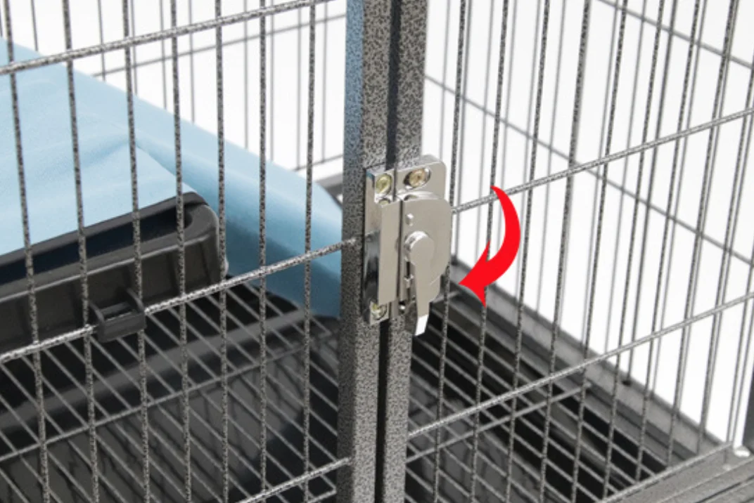 High quality two-open door with stainless steel wire pet cat cage outdoor metal for dog cat rabbit cage