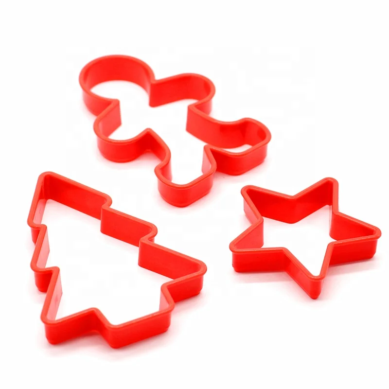
plastic Christmas xmas cookie cutter set mold mould 