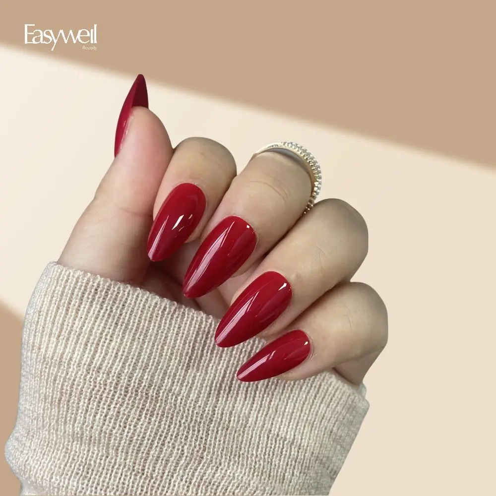 Easywell beauty solid Press on Nails art pink Ballerina Nails luxury acrylic press on nails