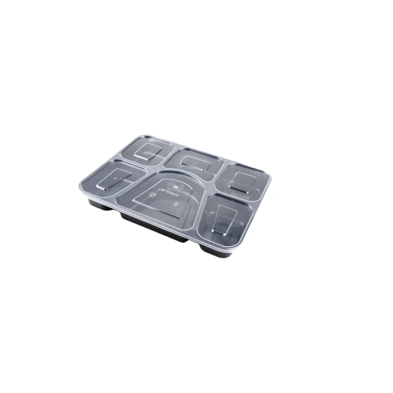 Food Container with Compartment for Take Out and Bento Box Made by China Factory 6 Disposable Lunch Packing