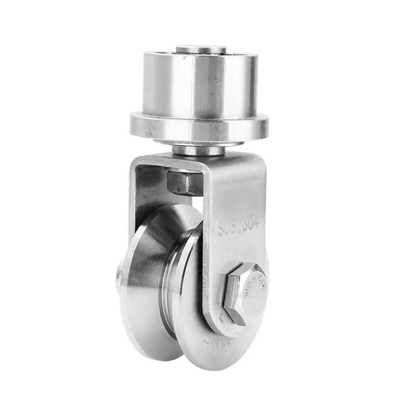 304 # 68mm V   U   H stainless steel universal fixed pulley  rail wheel spring pulley electric folding door pulley accessories