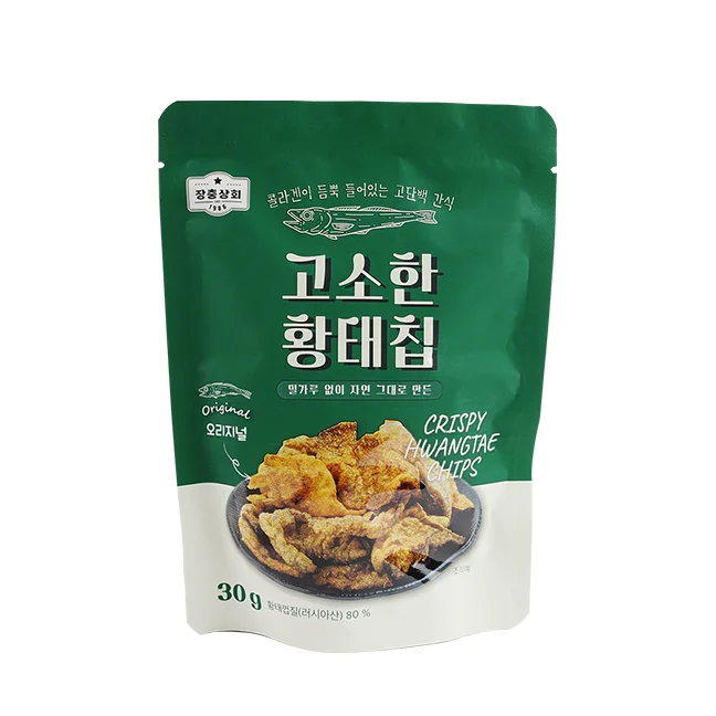 30g seafood fish snack fried plain cod skin potato chips Delicious puffed food Low price wholesale  Korean cuisine