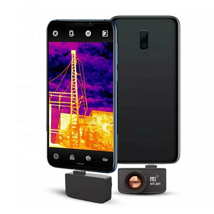 Hti Thermal Camera Smartphone HT-301 Industrial PCB Circuit Detection Video Picture Recording Infrared Thermal Imager For Phone