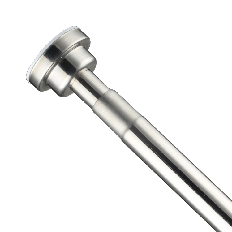 Window Stainless Steel Shower Curtain Pole Hotel Custom Telescopic Tension Shower Curtain Rod Without Drilling