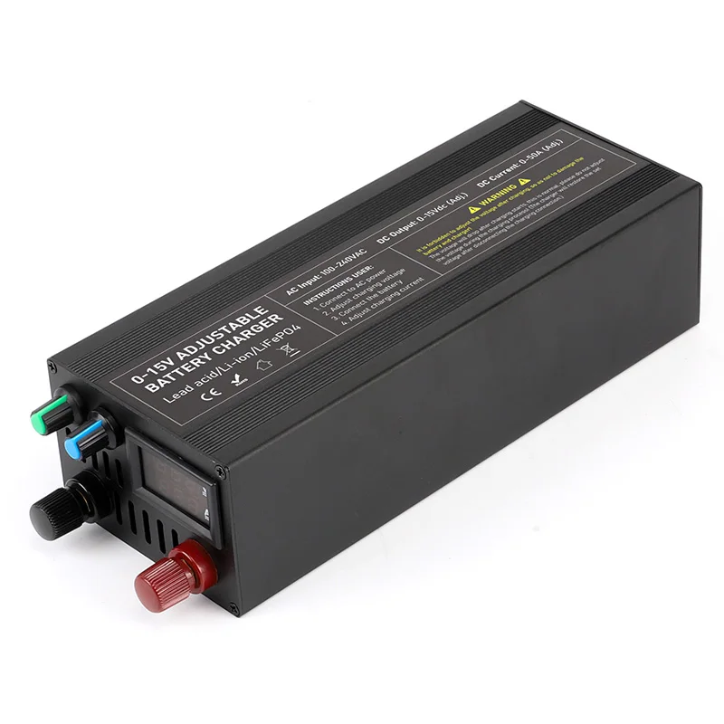 12V Lifepo4 зарядное устройство 60A 900 Вт литиевая батарея зарядное устройство адаптер питания Регулируемое напряжение и ток дисплей 1S 3S 4S