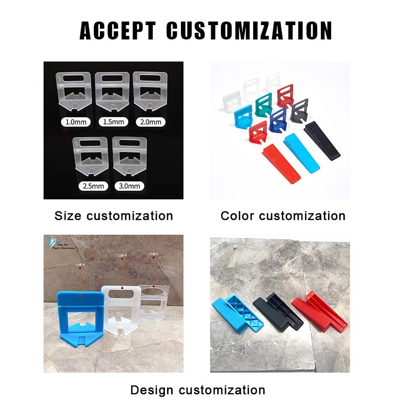 Ceramic Levelers Tile Wedges Levelling System Laying Aid Modern Pe Design Tile Leveling Clips Base 2.00 mm Floor and De Wedge