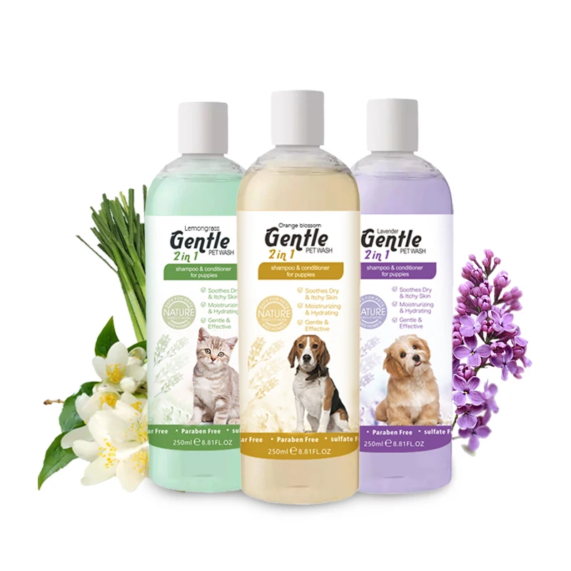 Factory Direct OEM Natural Organic Pet Shampoo and Conditioner for Dogs And Cats Deep Cleaning Dog Cat Hair Shampoo