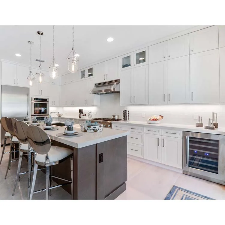 
wholesale red oak high end knock down wooden kitchen 