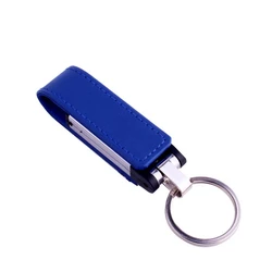 Key Ring Leather  USB Flash Drive USB 2.0 4GB 8GB 16GB 32GB Flash Drive Memory Pen drive 64GB 128GB Memoria Stick U Disk