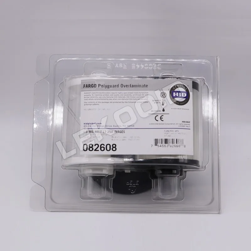 Hid Fargo 082608 накладной прозрачный 1 0 мил 250 изображение PolyGuard P/N 82608 для ламинатора HDP5000 HDP8500 DTC4500 DTC4500e